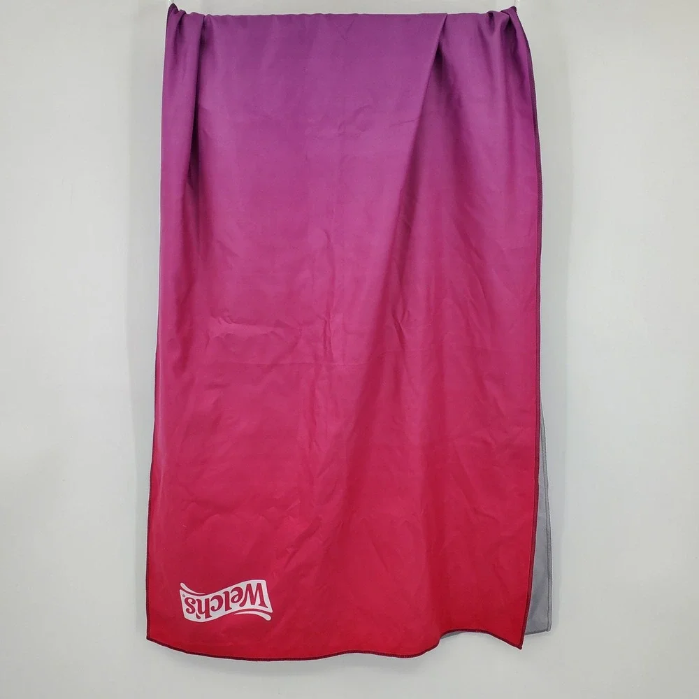 TerryTown‎ Welchs Motivational Yoga Towel Purple Red Ombre Polyester Fitness